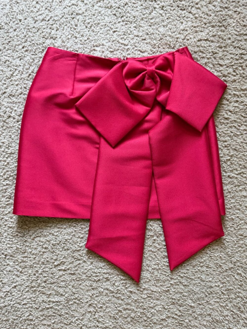 Antonio Melani Red Oversized Bow Mini Skirt Party Cocktail Occasion NWT - Picture 4 of 10